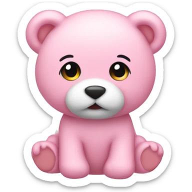Soft pink toy sticker