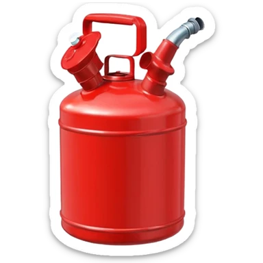 red gas can ios emoji with handle and cap 2d sticker