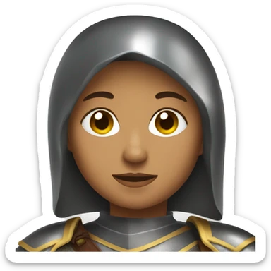 latin female knight sticker