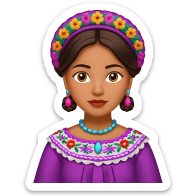 1900's mexican female sticker