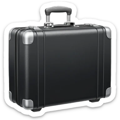 A hard-shell suitcase sticker