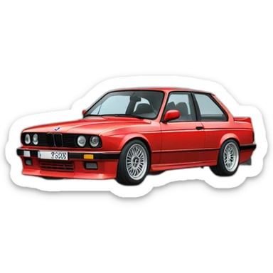 bmw E30 drifting sticker