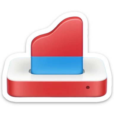 Create a modern, clean vector illustration of the Deezer app icon, designed in a smooth flat + soft 3D illustration style.
The icon should be placed inside a rounded square app icon shape, centered perfectly.


 sticker