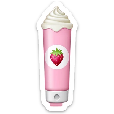 Strawberry milkshake lip balm  sticker