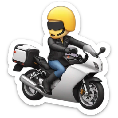 Use phone in a motor bike  sticker