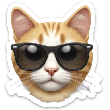 Cat with sunglasses sticker