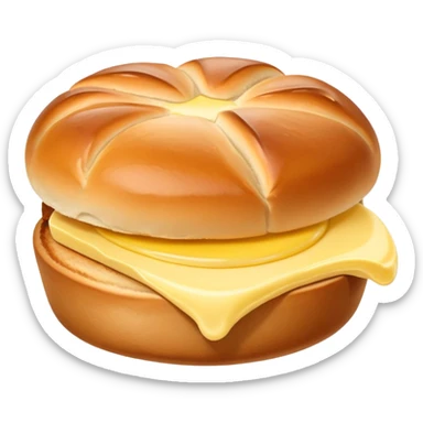 Kartoffelbrötchen with a small pat of butter sticker