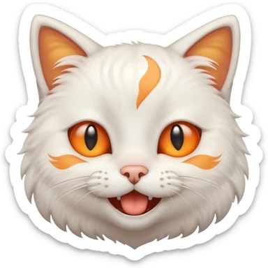 funny cat cry and laugh at the same time sticker