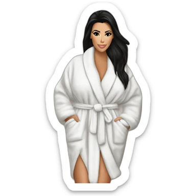 Kim kardashian giant bum bathrobe sticker