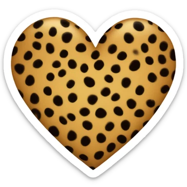 Cheetah print heart sticker