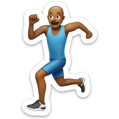 Handicap man running  sticker