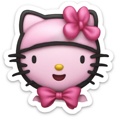 Hello kitty with bow sticker