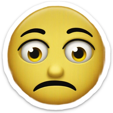 Emoji looking confused and disgusted at the same time  sticker