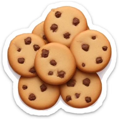 Light pink plate with warm cookies on it  sticker