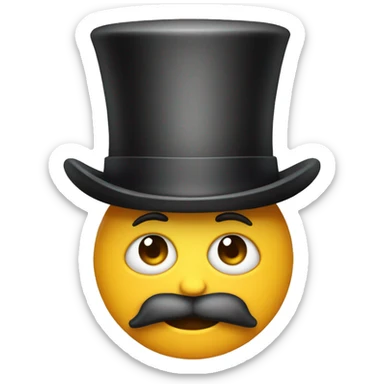 emoji wearing 3 top hats  sticker
