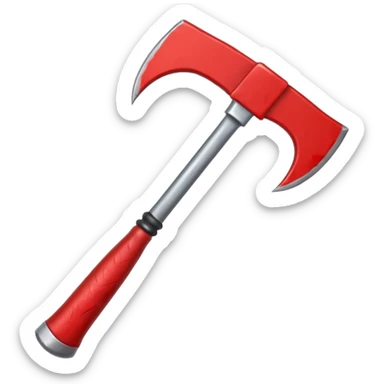 Blood axe, cartoon style, horror emoji, no background sticker