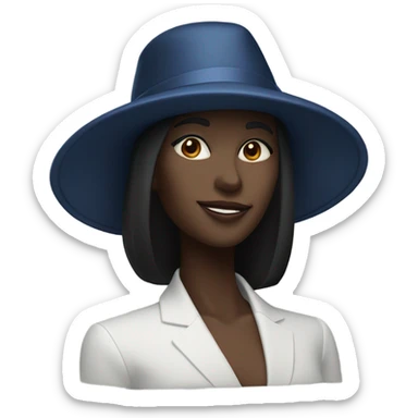 Darl blue woman hat sticker