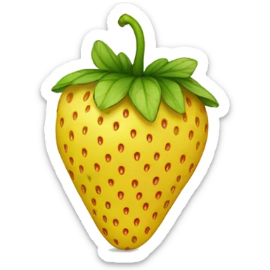 Yellow strawberry sticker