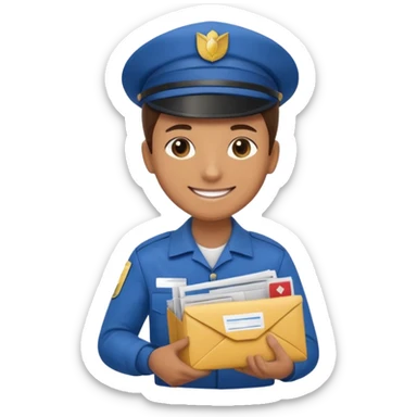 cartero con uniforme de "correos" sticker