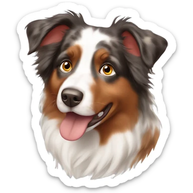 Red merle Australian shepherd  sticker
