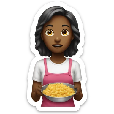 Girl hungry  sticker