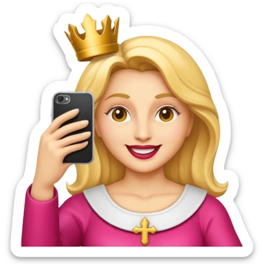 emoji della madonna vestita di BIANCO  con SCATTA UN SELFIE
 sticker