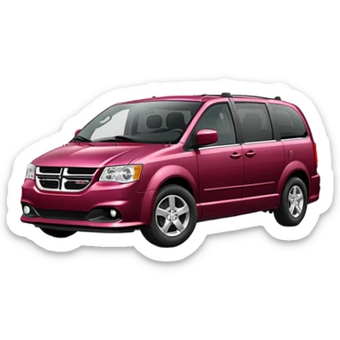 Deep Cranberry dodge caravan  sticker