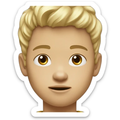 Angry boy child light skin color blond straat haipkowrefojwefojpwjirjowirijorfeijcein sticker