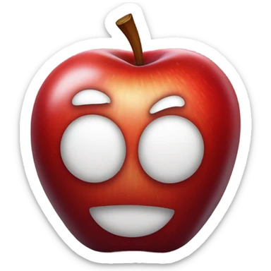 red apple death note sticker