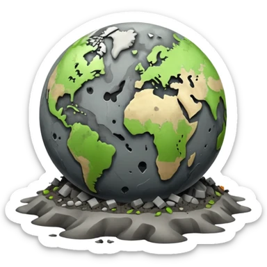 Pollution on earth and earth surface should seen more polluted   sticker