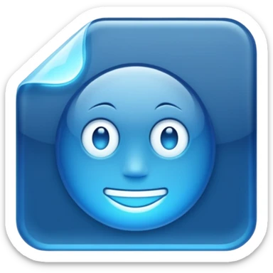 blue file scan sticker