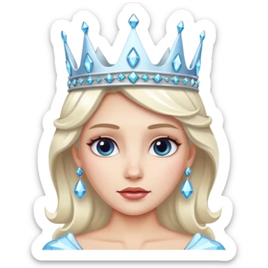 ice queen with crown sticker
