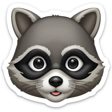  racoon with mustashe sticker