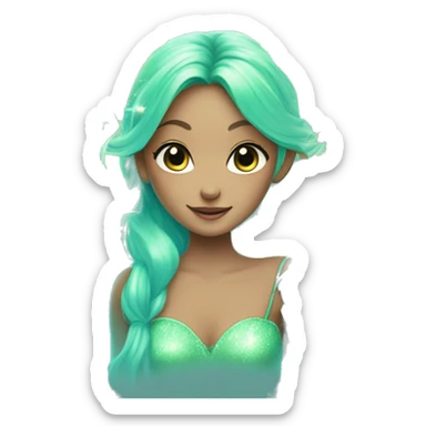 Fairy wings in light green and blue touches with sparkls and glitter on the magical wings. sticker