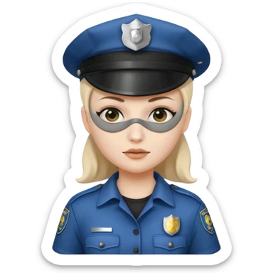 thief with police hat, thief mask,prison dress. sticker