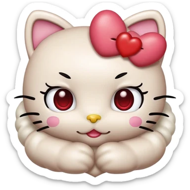 Hello Kitty co ojosde corazón  sticker