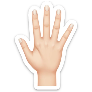 bent white girl arm with a two fingered hand sticker