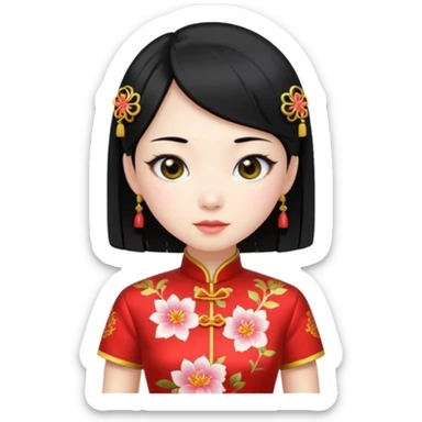 chinese alien, cheongsam
 sticker