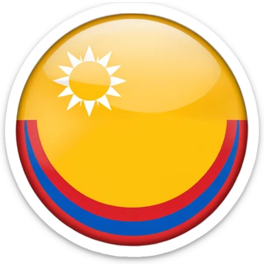 Bandera de colombia circular sticker
