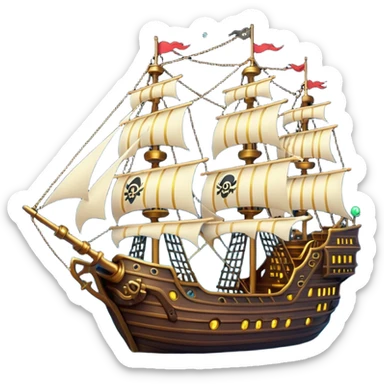 large pirate ship in space sticker