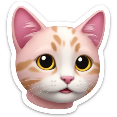 Un gatito rosa sticker