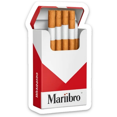 cigarette marlboro with the name Marlboro on the package
 sticker