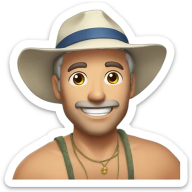 Robert Scott Wilson as a beach bum sticker