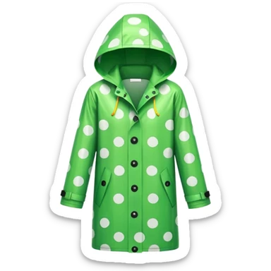 green polka dot raincoat sticker