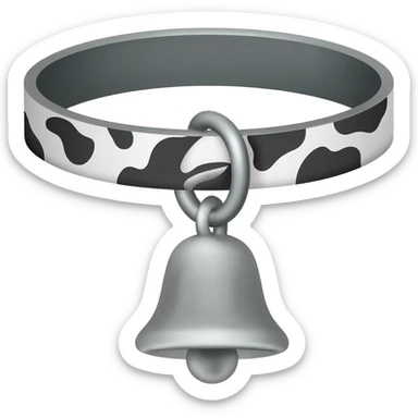 flat cow bell collar with cow pattern sticker