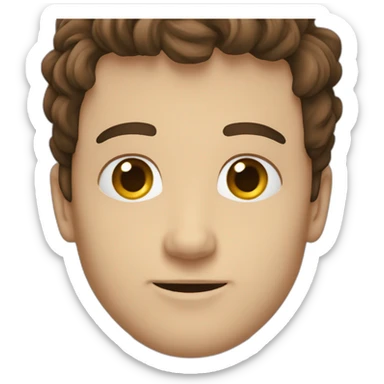 Homme bran cheveu boucles sticker