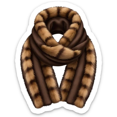 Mink fur scarf sticker