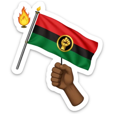 Pan African-African American Flag (Red-Black and Green horizontal stripes) sticker
