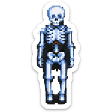 Sans from Undertale, skeleton character sticker