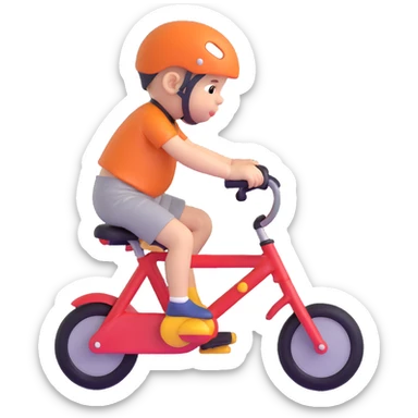 baby bike, very small, four wheels sticker
